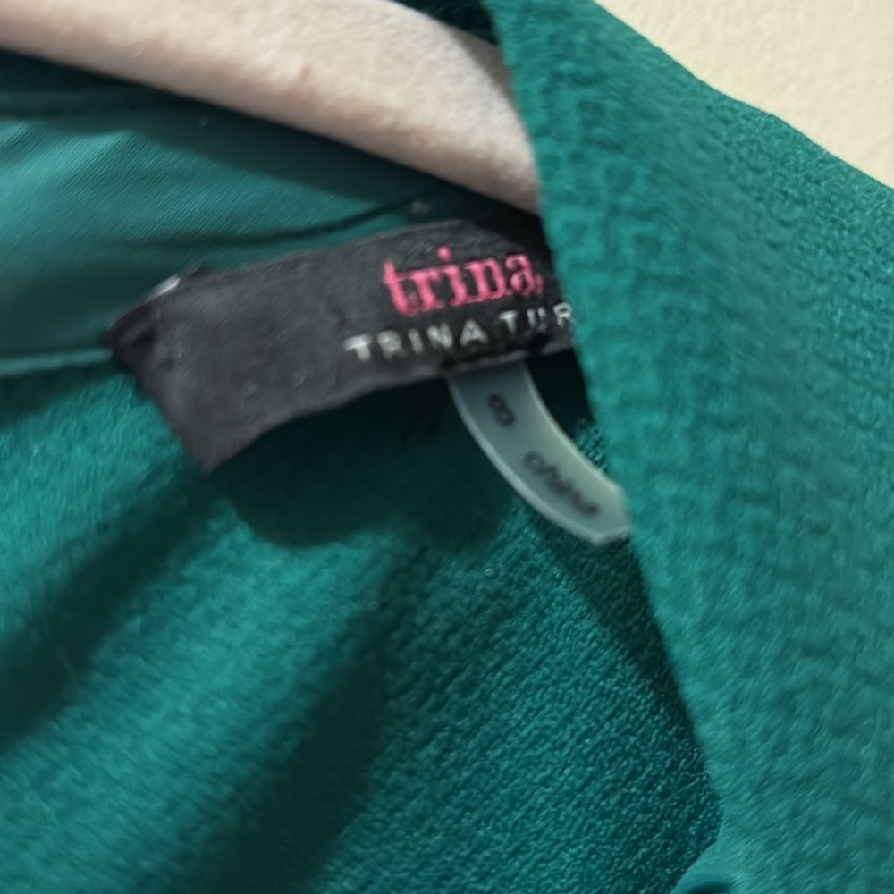 Trina Turk women’s Elegant Green Sleeveless Dress - collar/high neck - size 8 - Picture 4 of 7